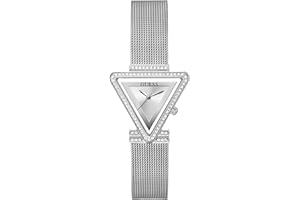 GUESS Montre à quartz analogique pour femme avec bracelet en acier inoxydable GW0508L1, argenté, Sangle