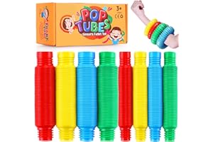 LESONG Giant Fidget Pop Tubes Toy - Extra Large and Tube Sensory Toys for Kids Adults, Fine Motor Skill Montessori Preschool Toddler, Reduce Anxiety Stress Autism, ADHD, OCD
