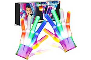 Tragik LED Gloves, Boy Toys for 6 7 8 Year Old Girl for 7 8 9 10 Year Old Girl Boys Age 6-10 Kids Light up Toy Led Gloves Xmas for Kids Stocking Fillers