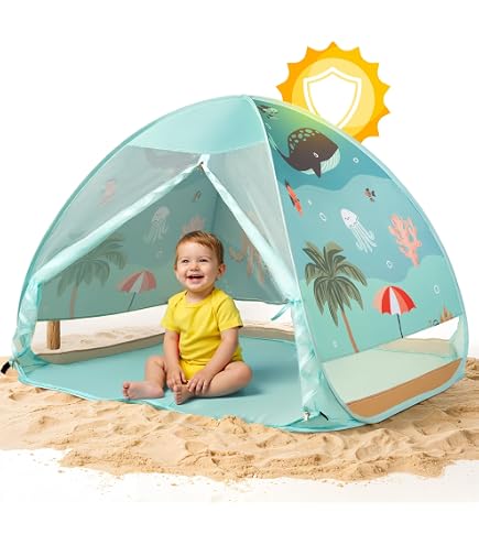 Tente de plage Pop-Up de Luxe - Légère - Protection UV 50+ - Crème Tente de plage Pop-Up de Luxe - Légère - Protection UV 50+ - Crème