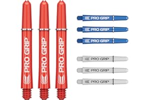 Target Darts PRO Grip Shafts - Set di 9 | 3 Colori, Multicolore | 3 opzioni di Misura (Corto, Intermedio, Medio) | Steli per Freccette, Accessori per Freccette Professionali, Multipack di Alberi 2BA