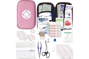 Small-Waterproof Car First-Aid Kit Emergency-Kit - Pink 273Piece Camping Equipment for Camping Hiking Home Travel YIDERBO