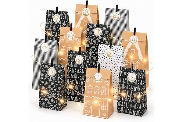 Adventskalender för fyllning 2026 gör-det-själv-set – 24 påsar med