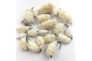 BestCity Mosca Pesca carpa sin rebaba Pan moscas tamaños 4-12 paquete de 20