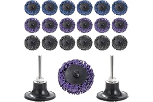 Coolty 18 Pezzi Disco Abrasivo CSD 50mm 2 Pollici Dischetti Abrasivi Disco Smerigliatrice per la Pulizia Della Superficie o Rimozione Della Vernice Ruggine