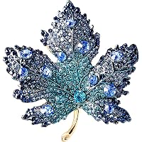 Spilla Donna Con Fiore In Lega Smaltata E Strass Blu - Design 3D Elegante, Confezione Regalo - Coolmetaljacket - 4