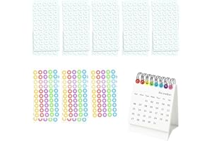 EUYKQNOI 750 Pezzi, Trasparenti Salvabuchi Fogli Anelli Rinforzi,Salvabuchi Fogli Anelli Rinforzi,Per il rinforzo dei flipbook- 13mm,6 Colori