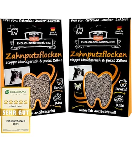 QCHEFS Glückskiste Hunde Zahnpflege Set - Mit Kuscheltuch & Edelstahldose Für Hypoallergene Leckerli
