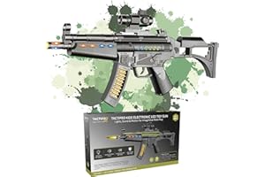 TACTIPRO kids toy gun with led lights & sound for costumes and pretend play, fun toy for boys girls, role play accessory, safe plastic toy gun,spy kids makes combat sounds & vibration