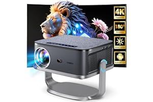 Videoprojecteur, XIWBSY Rétroprojecteur 4K Supporté, 35000 Lumen WiFi 6 Projecteur Video Bluetooth, Vidéoprojecteur 4K 1080P Full HD, Zoom 50%