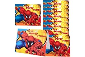 CLOVERCY Spider-Man Invitation Cards 20pcs Spiderman Invitations Spiderman Birthday Party Decoration for Kids Birthday Party Supplies