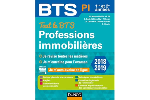 Tout le BTS Professions immobilières - 2018-2019 - 1re et 2e année: 1re et 2e année