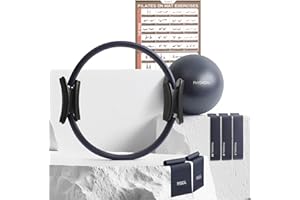 ‎PHYSKCAL PhysKcal Pilates Set | 15in/ 38cm Pilates Ringe mit 1x Klein Pilates Ball, 3X Widerstandsbänder und 2X Stretchbänder | Pilates-Mattenübungen-Kit für Zuhause