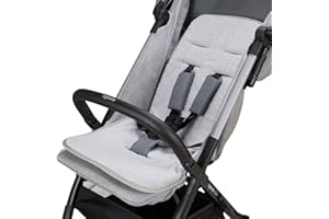 BABY IDEA Babysanity® Morbido Riduttore Copri Passeggino Universale Materassino Neonato Soffice Imbottitura Rivestimento Spugna Di Cotone 100% con Bordatura - Made in Italy - (Grigio)