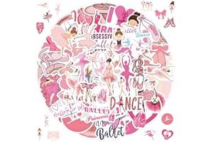 HAORCHID 2 X 55 Pcs Pegatina Baile, Pegatna de Ballett, Aesthetic Stickers, Ballett Chicas Pegatina, Pegatinas Bailarinas Balletts, Pegatinas Kawaii, Maleta Monopatín Auto Impermeables Vinilo Stickers
