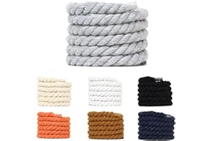 SLAACE Chunky corda lacci, 10 mm 150 cm e 7 colori disponibili, pizzo scarpa contorto per scarpe da ginnastica, pizzo corda nike, lacci di corda di spessore, lacci di scarpe