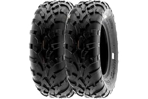 SunF A010 25x8-12 25x8x12 ATV UTV Quad pneumatici fuoristrada 6PR TL 65J E4 Mark battistrada direzionali e nodosi, set di 2 pezzi