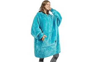 Kato Tirrinia Übergroße Warme Hoodie Sweatshirt Decke, Weiche Flanell Damen Deckenpullover, Komfortable Kapuzenpullover, Gemütlich Geschenke Decke für Erwachsene, Männer, Frauen, Teenager