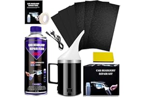 Seelenklang Renovateur Phare Voiture Kit Renovation - 650G kit Polissage Phare Voiture, Kit Nettoyage Voiture, Polish Phare Voiture, Kit de Restauration de Phares pour Auto et Moto