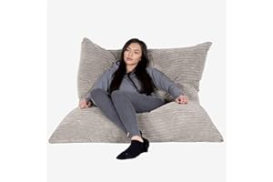 Lounge Pug - CORD - EXTRA Large Bean Bag Floor Cushion - XXL Beanbag - MINK