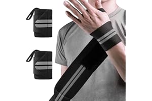 HNONOXY 2 Stück Handgelenk Bandagen Fitness, Handgelenkbandagen Kraftsport für Fitness, Handgelenkstütze, Bodybuilding, für Frauen und Männer(Grau)