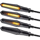 E - Mark LED Motorrad Blinker Lauflicht Miniblinker Universal Sequentiell Laufeffekt Quad ATV Roler Lauflichtblinker Super Op