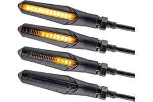 Simda Pro Moto LED Indicatori di Direzione Mini 12V M8 E-MARK Ottica Omologata Universale per Scooter Quad Cruiser Off Road Impermeabile Certificazione E