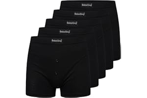 DOLCE ENVY Pack of 5 Men's Boxer Shorts Everyday Comfort Cotton Rich Trunks Underwear Stretch Moisture-wicking and Breathable.