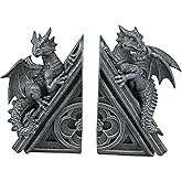 Design Toscano Gothic Castle Dragon Shaped Book Support, Dimensions: 12.5 x 4 x 20.5 cm