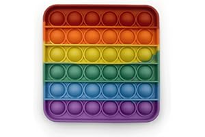 Droquimur | Pop It | Juguete Sensorial Antiestrés | Explotar Burbujas | Fidget Toy Relajante | Cuadrado | Rectángulo | Arcoíris Multicolor