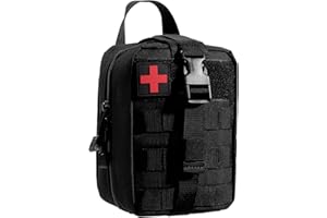 KEESIN Borsa da viaggio di pronto soccorso EDC multifunzionale Molle Pouch Velcro adesivi medica tattica per attività all'aperto (nero)