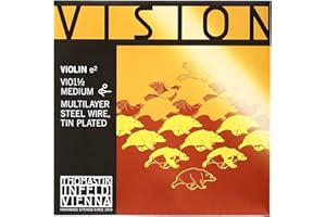 Thomastik Einzelsaite für 1/2 Violine Vision - E-Saite Stahl mehrlagig verzinnt, mittel, Kugel abnehmbar