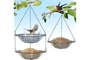 YeahBoom 2 Pezzi Mangiatoia per Uccelli da Appendere,Mangiatoie Appese per Alberi,Mangiatoia per Uccelli da Giardino,per Esterno Giardino Balcone