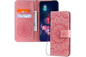QIWEIQING Compatible con Funda Huawei P20 Lite con Tapa,Funda Movil Huawei P20 Lite,Funda Libro Huawei P20 Lite Carcasa Magnético Funda para Huawei P20 Lite Sunflower Pink KT