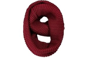 AUSUAYA Inverno spesso lavorato a maglia sciarpa infinito da donna/uomini, caldo grosso maglia sciarpa ciclo sciarpe scaldacollo per tempo freddo GB-W-S-J1