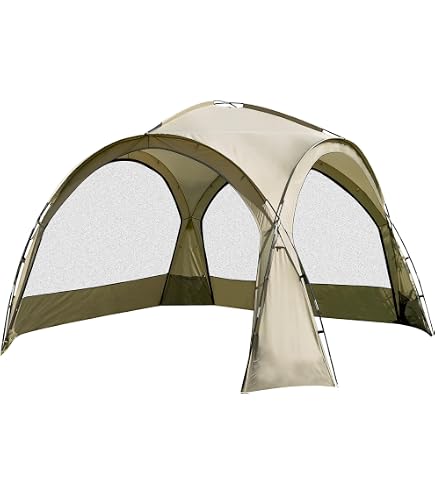 scandinavian tents Asgard 12.6 PU Tent - 12.6 m² | 6 person They were probably used Farbe:zimtbraun Vollkassetten Markise 4x3m Sunray #voorbereid