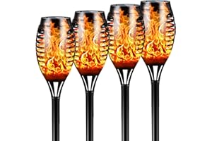 FLOWOOD 96 LED luci a fiamma solare, confezione da 2