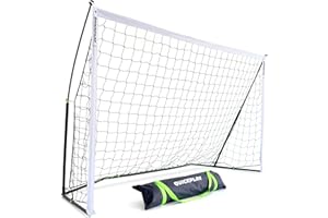 QUICKPLAY Kickster Football Goal– Ultra Portable Football Equipment includes Football Net and Carry Bag [Single Goal]