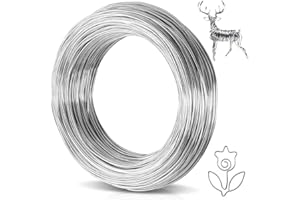 Caianwin Basteldraht 1mm x 40m Biegsamer draht zum basteln, Aluminium Schmuckdraht, Dicker aludraht für Skulptur, Modellierung, Skelett, Blumenherstellung, Puppen DIY, Schmuckherstellung