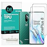 Ibywind Screen Protector for OnePlus 8,[Camera Lens Protector][Back Carbon Fiber Film Protector][In-Display Fingerprint Suppo