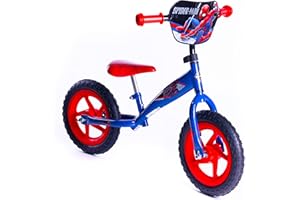 Huffy Marvel Spiderman Balance Bike Blue and Red 3-5 Year Old