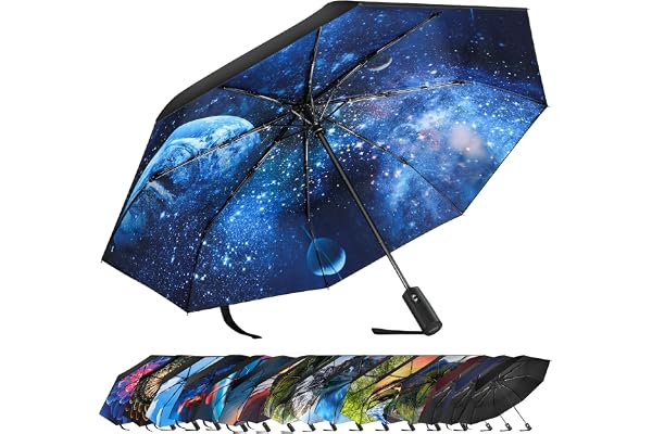 ZUOYOUZ Parapluie Pliant, Petit Parapluie de Poche Solide Portable, Parapluie Anti Tempete à Ouverture et Fermeture Automatiques, Parapluie Resistant au Vent, Parapluie Inversé pour Hommes et Femmes