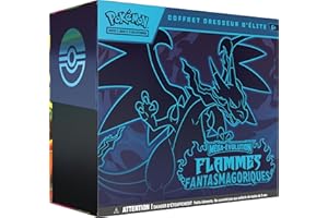 Pokémon : Coffret Dresseur d’élite Méga-Évolution – Flammes Fantasmagoriques du JCC Pokémon (1 Carte Promo entièrement illustrée, 9 boosters et des Accessoires de Jeu Premium)