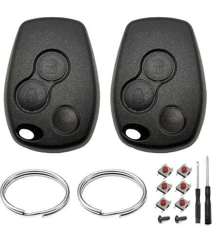 Cover Chiave Auto In TPU Per Renault Twingo, Master, Kangoo, Clio, Trafic, Duster, Vivaro, Espace – Argento/Nero, Protezione Antigraffio