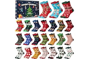 Moyel Advent Calendar 2025 Kids Socks 8-12 Years Funny 24 Days of Christmas Calendar for Kids Boys Advent Calendars Fillers for Girls Christmas Countdown Gifts for Daughter Son Granddaughter Nephew