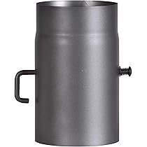 Tubo Regolabile 0-90 Gradi FIREFIX Tubo Per Stufa R150/2D In Acciaio Spesso 2 Mm (Tubo Fumetto) Di 150 Mm Di Diametro, Per Camini E Caminetti, Senotherm, Nero, 250 Mm Di Lunghezza Con