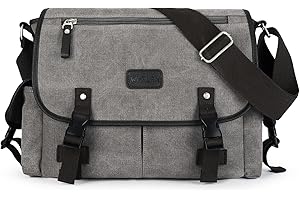 SZSYCN Bolso de mensajero, bolso de hombro de lona para hombre, bolso de mano con múltiples bolsillos, bolso de hombro impermeable, bolso de lona para mujer, bolso de mano vintage, bolso de computadora