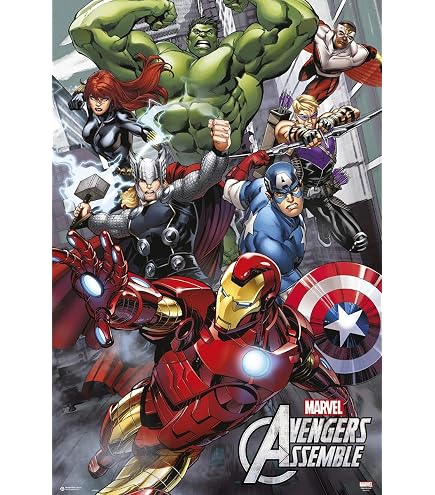 Affiche Super Héros Toile 30x40cm - Iron Man, Marvel, Spiderman Pour Chambre Enfant Garçon Ou Fille