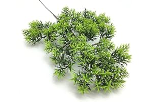 ZYLLZY 6 ramas de pino bonsái, ramas de abeto artificial, accesorios de bonsái, color verde oscuro, agujas de pino falso, ramas de plástico Thuja para decoraciones de Navidad