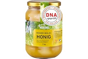 NORDMEL Reiner, wilder, natürlicher, roher Honig, 1 kg, ungefiltert, natürlicher Honig aus dem Ostseewald in Estland, nachhaltig geerntet mit 100% grüner Energie